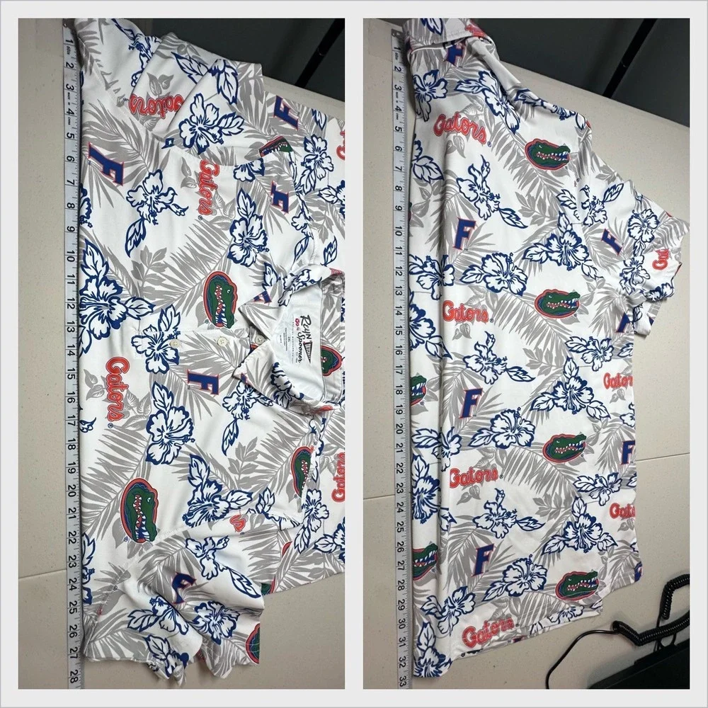 Reyn Spooner Mens Florida Gators Hawaiian Button-Front Performance Shirt XXL